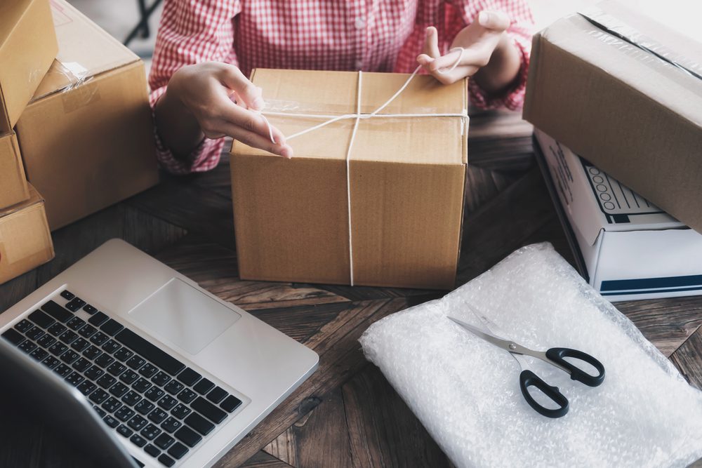 Young startup entrepreneur small business owner working at home,