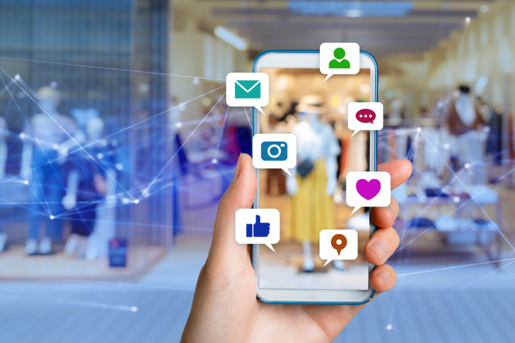 social icons in a smart phone