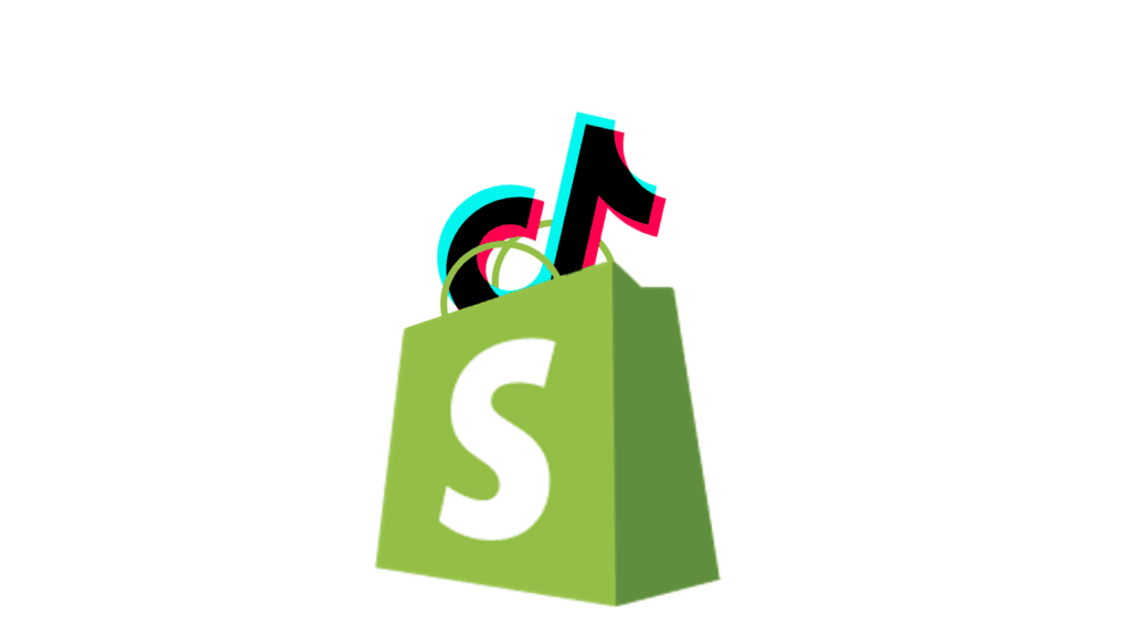 Shopify and tiktok logo together