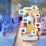 social icons in a smart phone